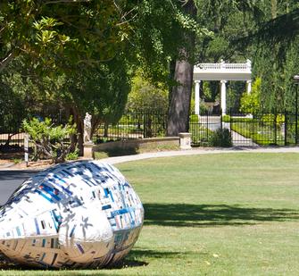 "Many the Lilt the Heart May Know Here," 2010, by Ann Weber, on Montalvo's Great Lawn